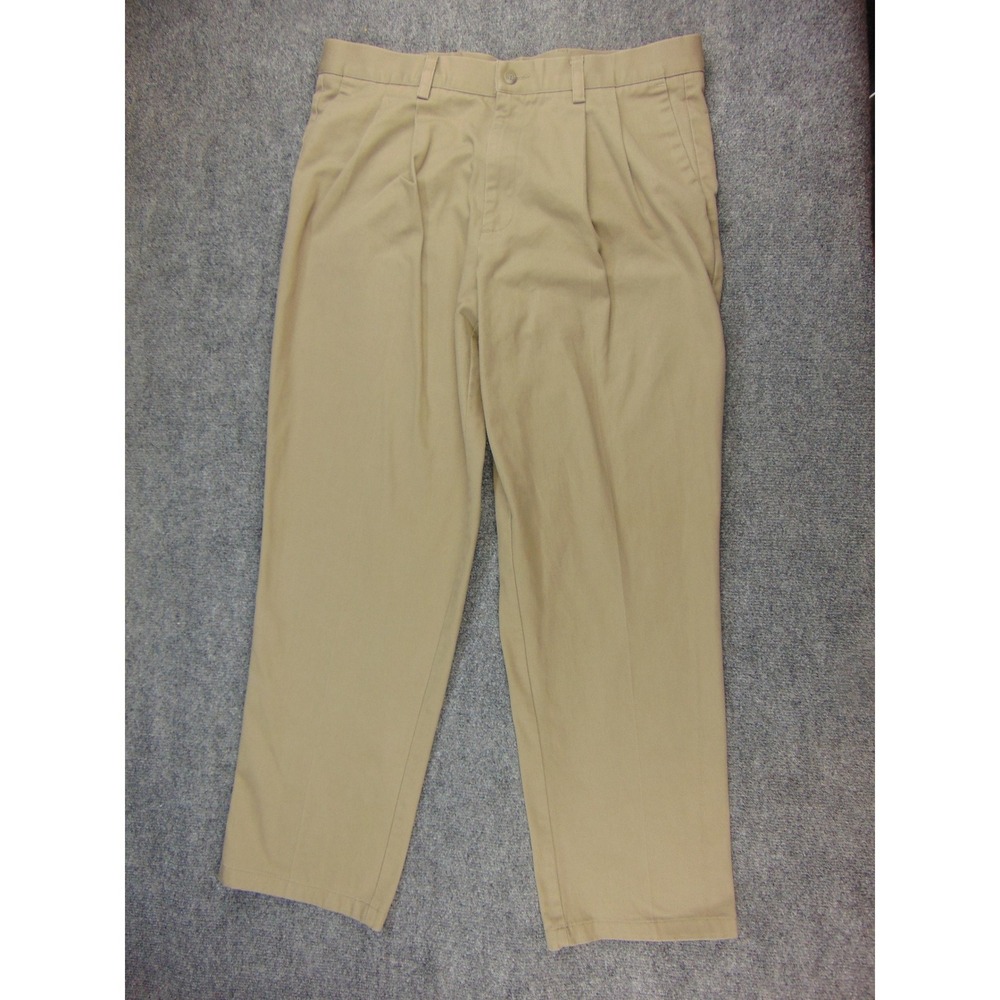 Dockers Individual Fit Mens 34x31 Pleated Khaki Chino Business Casual Pants